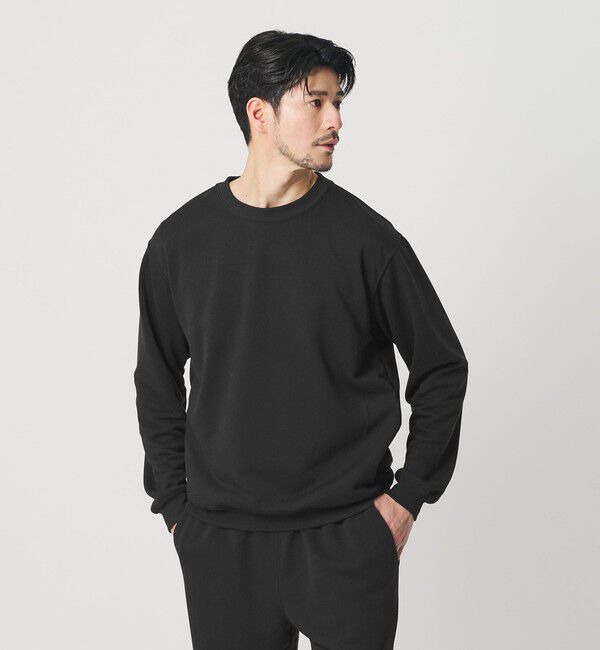 BEAUTY&YOUTH UNITED ARROWS「【WEB限定 WARDROBE SMART】エアロノット スウェット/セットアップ対応【吸水速乾・UVカット】」|スウェット・ジャージ|BLACK