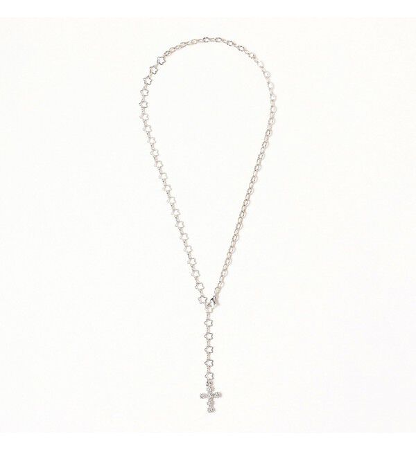 Ray BEAMS 「フラワー クロス ラリエット ネックレス」|その他|