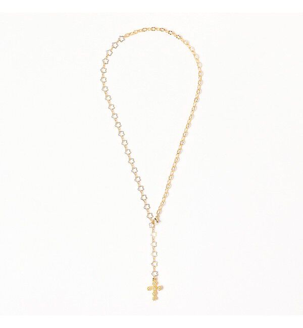 Ray BEAMS 「フラワー クロス ラリエット ネックレス」|その他|