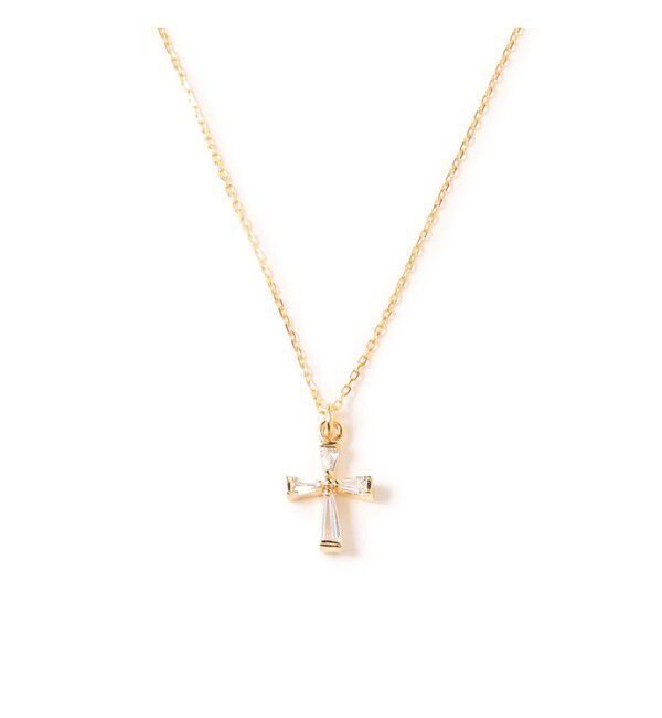 Ray BEAMS 「クリスタル クロス ネックレス」|ネックレス|