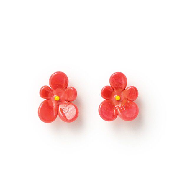 Ray BEAMS 「Paris フラワー ピアス」|その他|RED