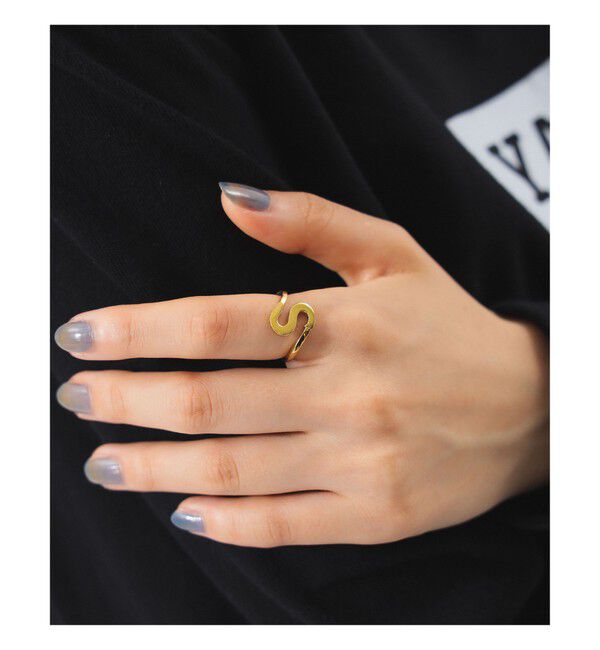 BEAMSBOY「ブラス イニシャル リング」|その他|S