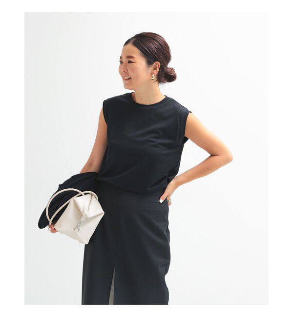 Demi-Luxe BEAMS 「ウォッシャブル ウール ノースリーブ Tシャツ」|Tシャツ・カットソー|