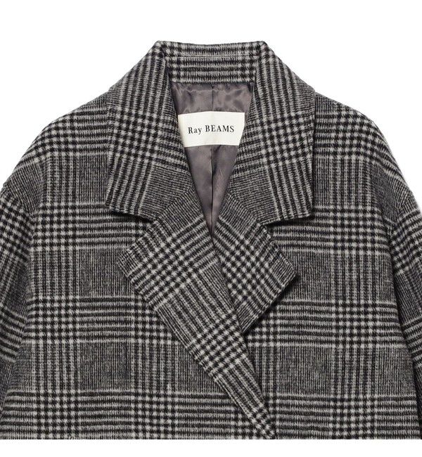 チェック ビーバー ダブル ハーフコート（Ray BEAMS ）｜ルミネの