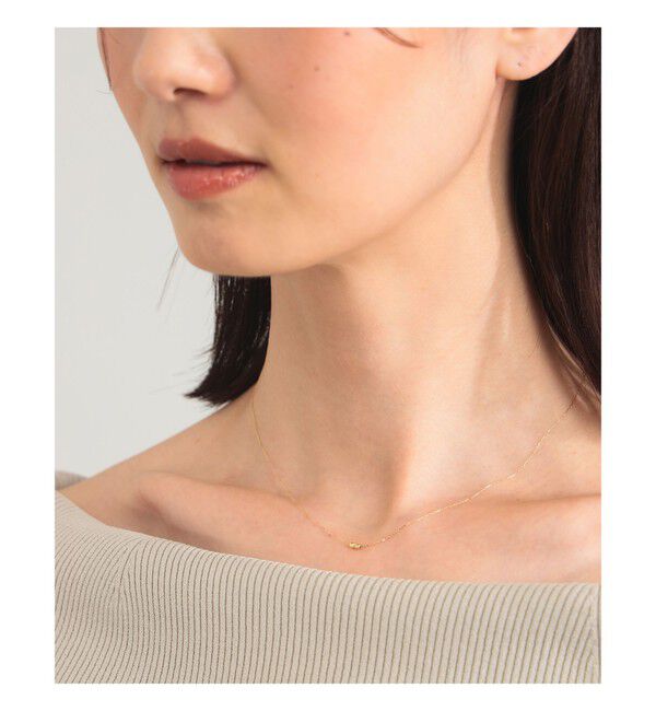Demi-Luxe BEAMS 「wePERM / スターリングライトチェーン 2ビーズ ネックレス ゴールド」|その他|