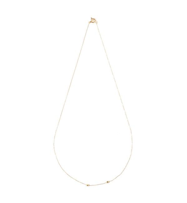 Demi-Luxe BEAMS 「wePERM / スターリングライトチェーン 2ビーズ ネックレス ゴールド」|その他|