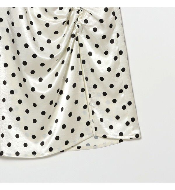 Ray BEAMS 「ドット サテン フリル スカート」|スカート|