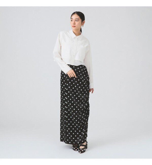 Ray BEAMS 「ドット サテン フリル スカート」|スカート|