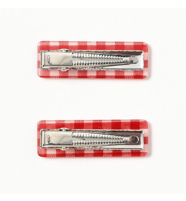 BEAMSBOY「ギンガムチェック ヘアピン 2セット」|その他|