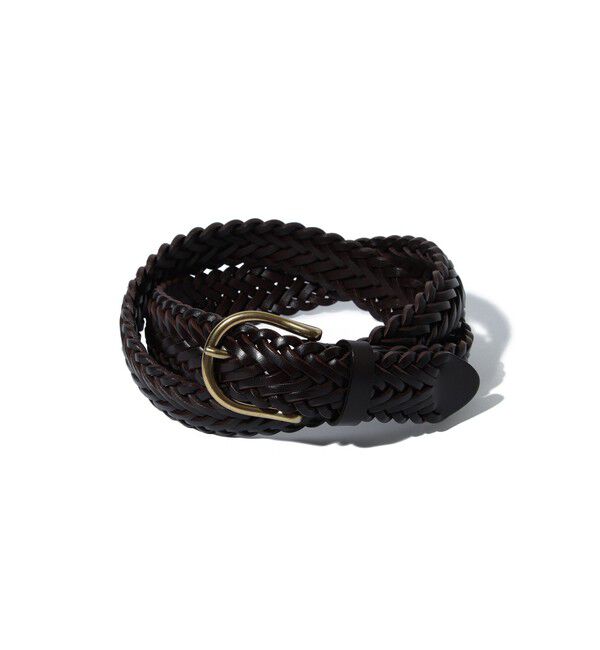 BEAMS PLUS「Leather Mesh Belt」|ベルト|