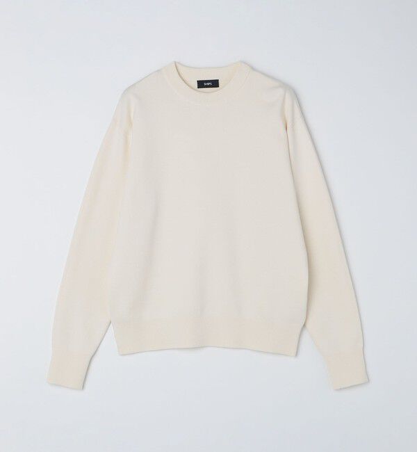 SHIPS「SHIPS: 〈手洗い可能・抗菌防臭〉14GG コットン スムース 長袖 ニット」|ニット・セーター|