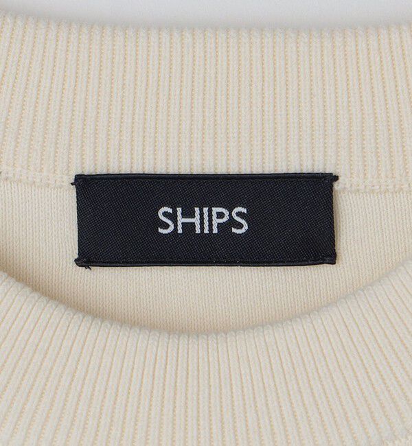 SHIPS「SHIPS: 〈手洗い可能・抗菌防臭〉14GG コットン スムース 長袖 ニット」|ニット・セーター|
