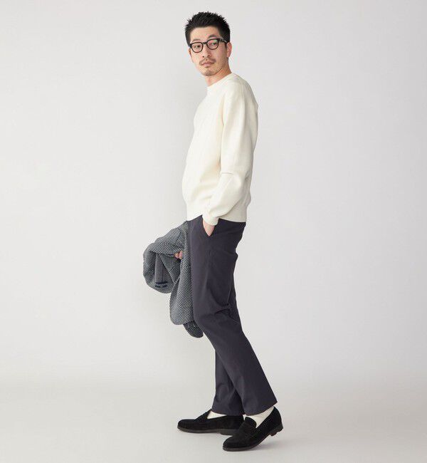 SHIPS「SHIPS: 〈手洗い可能・抗菌防臭〉14GG コットン スムース 長袖 ニット」|ニット・セーター|