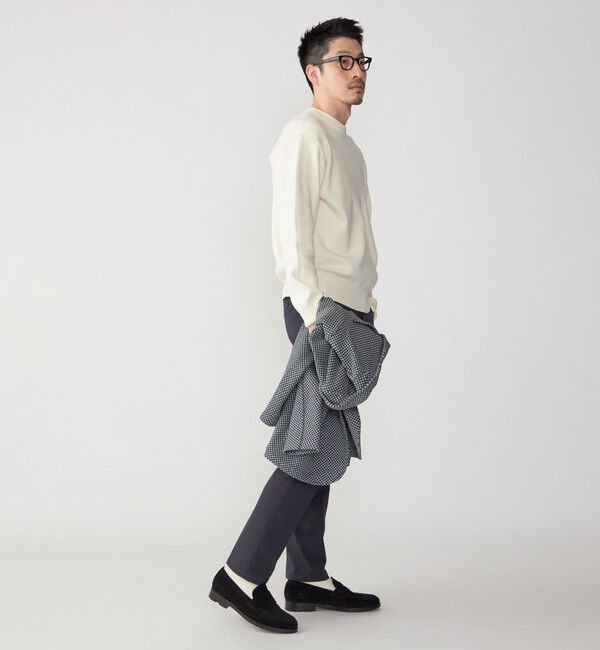 SHIPS「SHIPS: 〈手洗い可能・抗菌防臭〉14GG コットン スムース 長袖 ニット」|ニット・セーター|