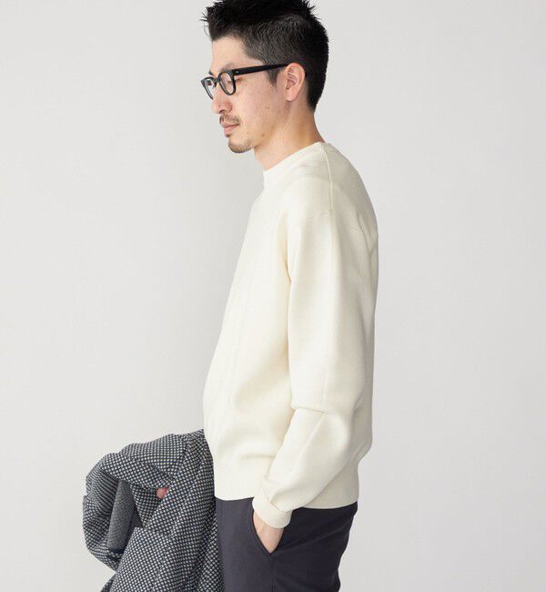 SHIPS「SHIPS: 〈手洗い可能・抗菌防臭〉14GG コットン スムース 長袖 ニット」|ニット・セーター|