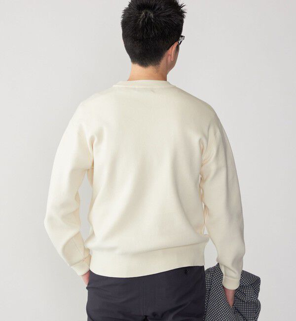 SHIPS「SHIPS: 〈手洗い可能・抗菌防臭〉14GG コットン スムース 長袖 ニット」|ニット・セーター|