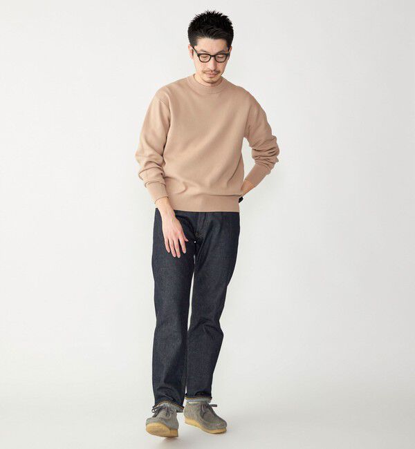 SHIPS「SHIPS: 〈手洗い可能・抗菌防臭〉14GG コットン スムース 長袖 ニット」|ニット・セーター|