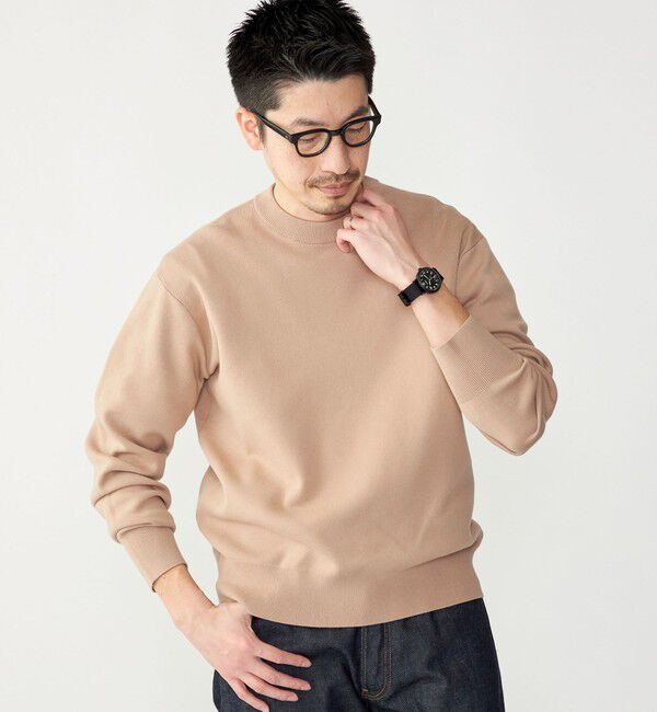 SHIPS「SHIPS: 〈手洗い可能・抗菌防臭〉14GG コットン スムース 長袖 ニット」|ニット・セーター|