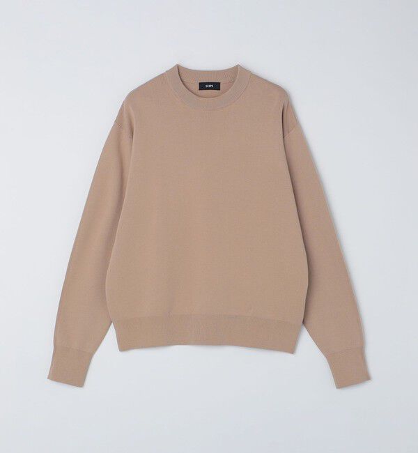 SHIPS「SHIPS: 〈手洗い可能・抗菌防臭〉14GG コットン スムース 長袖 ニット」|ニット・セーター|