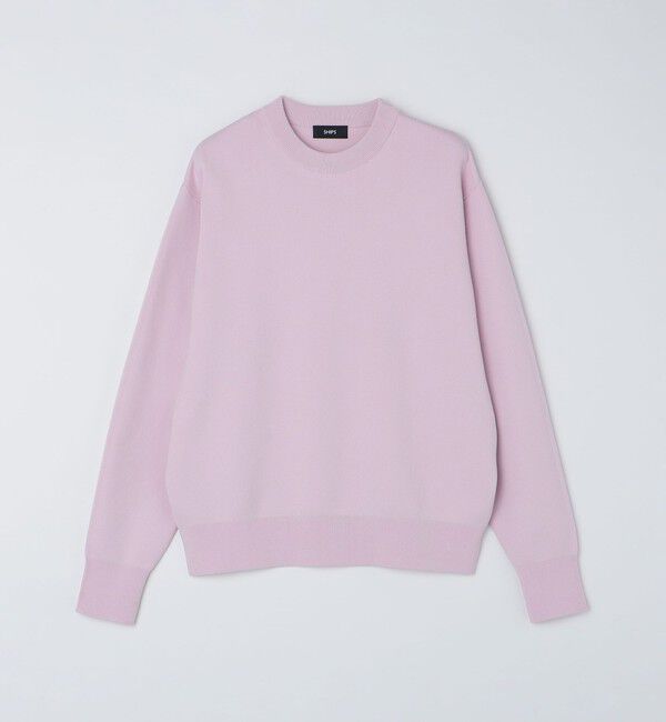 SHIPS「SHIPS: 〈手洗い可能・抗菌防臭〉14GG コットン スムース 長袖 ニット」|ニット・セーター|