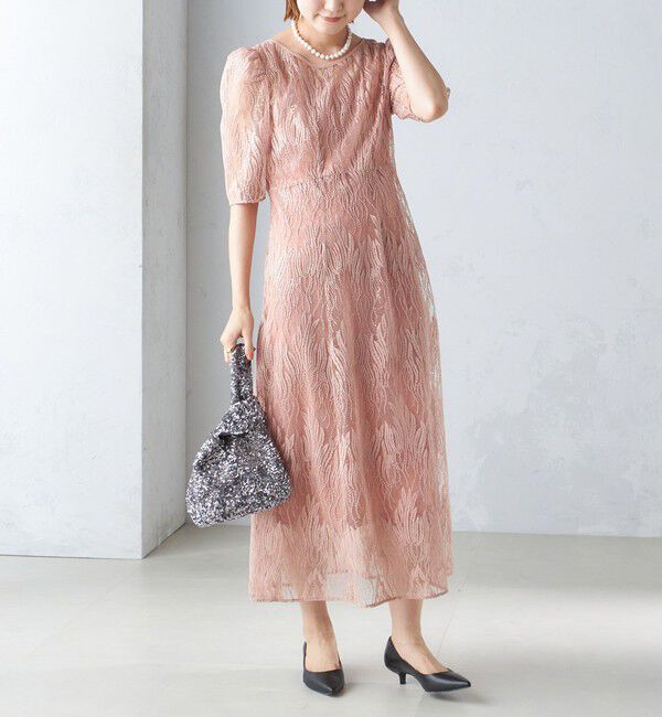 SHIPS for women「kaene:スパンコール 刺繍 ワンピース（セレモニー対応可）」|ワンピース|