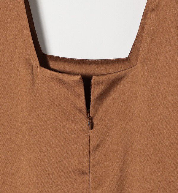 SHIPS any「SHIPS any:〈手洗い可能〉サテン スクエアネック ロング ワンピース」|ワンピース|