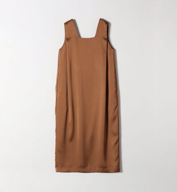 SHIPS any「SHIPS any:〈手洗い可能〉サテン スクエアネック ロング ワンピース」|ワンピース|