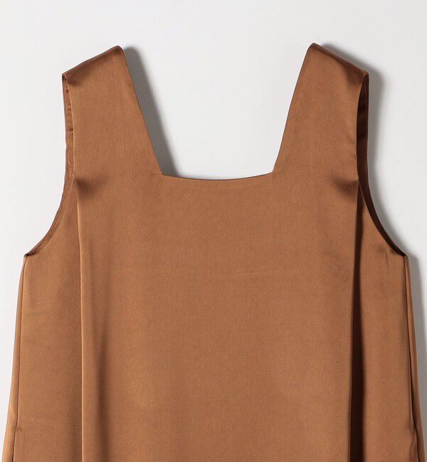 SHIPS any「SHIPS any:〈手洗い可能〉サテン スクエアネック ロング ワンピース」|ワンピース|