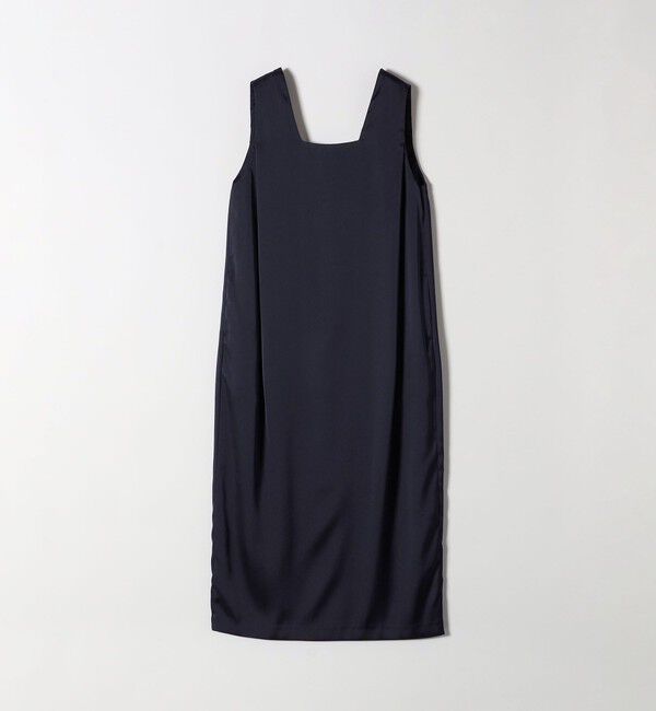 SHIPS any「SHIPS any:〈手洗い可能〉サテン スクエアネック ロング ワンピース」|ワンピース|