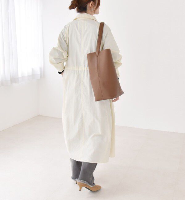 quaranciel「quaranciel:〈洗濯機可能〉ライト スタンドカラー ナイロン ロング コート」|その他|