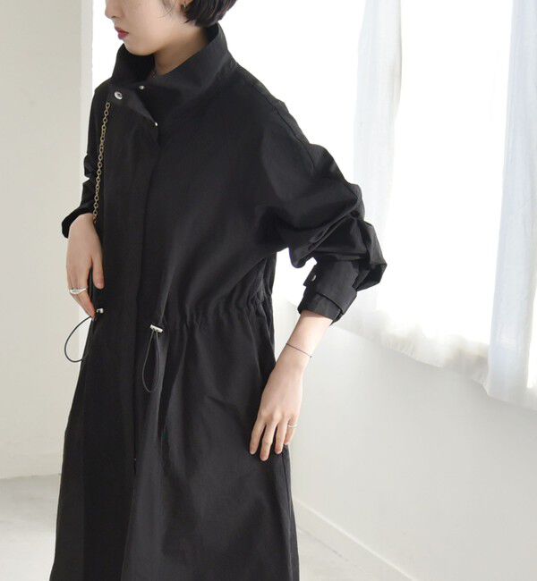 quaranciel「quaranciel:〈洗濯機可能〉ライト スタンドカラー ナイロン ロング コート」|その他|