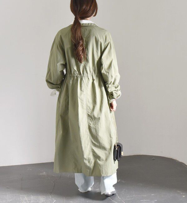 quaranciel「quaranciel:〈洗濯機可能〉ライト スタンドカラー ナイロン ロング コート」|その他|