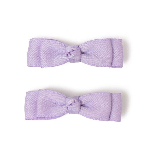 SHIPS KIDS「SHIPS KIDS:サテン リボン ヘアクリップ セット」|その他|ラベンダー