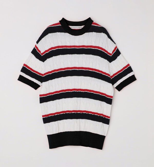 SHIPS「BATEAUX DE SHIPS: ケーブル ニット Tシャツ」|ニット・セーター|