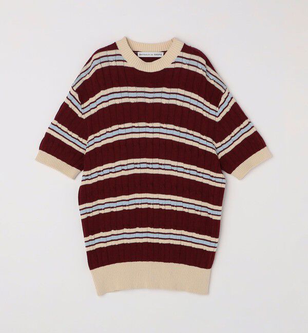 SHIPS「BATEAUX DE SHIPS: ケーブル ニット Tシャツ」|ニット・セーター|