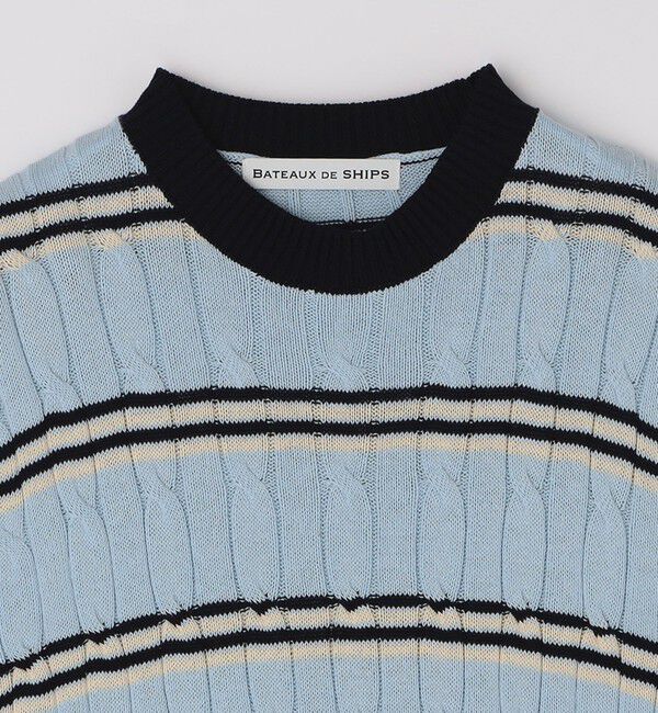 SHIPS「BATEAUX DE SHIPS: ケーブル ニット Tシャツ」|ニット・セーター|