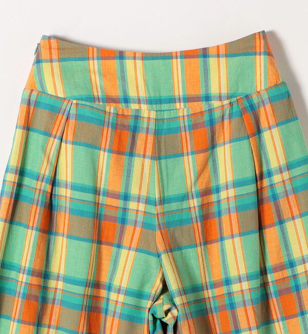 SHIPS any「SHIPS any:〈洗濯機可能〉マドラス チェック タック フレア パンツ」|その他|