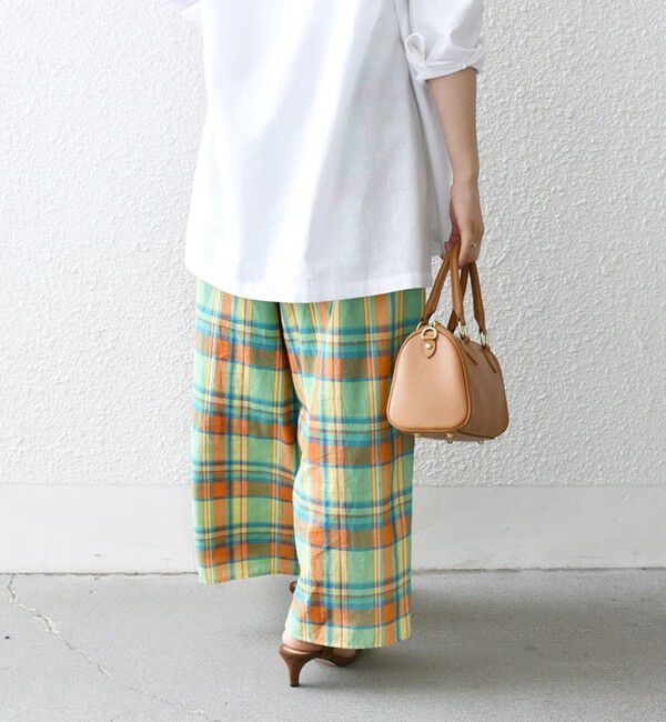 SHIPS any「SHIPS any:〈洗濯機可能〉マドラス チェック タック フレア パンツ」|その他|