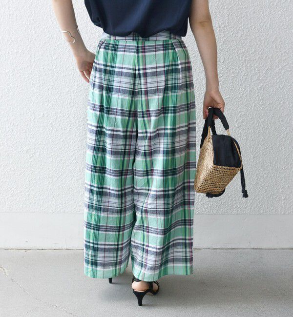 SHIPS any「SHIPS any:〈洗濯機可能〉マドラス チェック タック フレア パンツ」|その他|