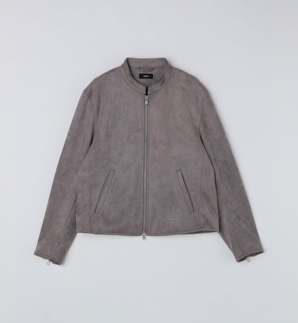 SHIPS「SHIPS: ポリエステル フェイク スエード シングル ライダース」|ライダースジャケット|