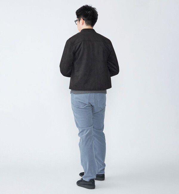 SHIPS「SHIPS: ポリエステル フェイク スエード シングル ライダース」|ライダースジャケット|