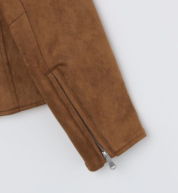 SHIPS「SHIPS: ポリエステル フェイク スエード シングル ライダース」|ライダースジャケット|