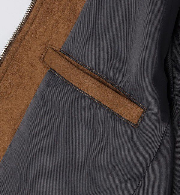 SHIPS「SHIPS: ポリエステル フェイク スエード シングル ライダース」|ライダースジャケット|