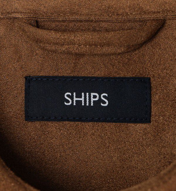 SHIPS「SHIPS: ポリエステル フェイク スエード シングル ライダース」|ライダースジャケット|