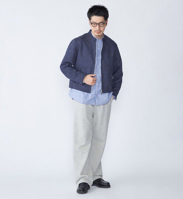 SHIPS「SHIPS: ポリエステル フェイク スエード シングル ライダース」|ライダースジャケット|