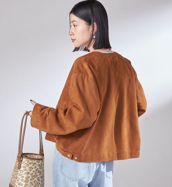 SHIPS for women「ゴート スエード ノーカラー ブルゾン」|ブルゾン・スタジャン|