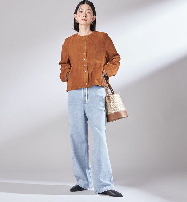 SHIPS for women「ゴート スエード ノーカラー ブルゾン」|ブルゾン・スタジャン|