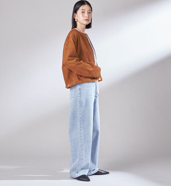 SHIPS for women「ゴート スエード ノーカラー ブルゾン」|ブルゾン・スタジャン|