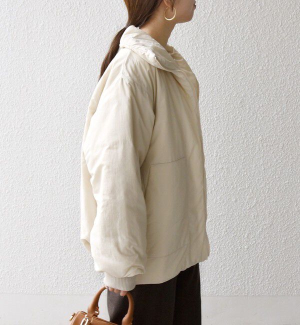 WEB限定】SHIPS any: 中綿 ダブル ジップ スタンド ブルゾン（SHIPS