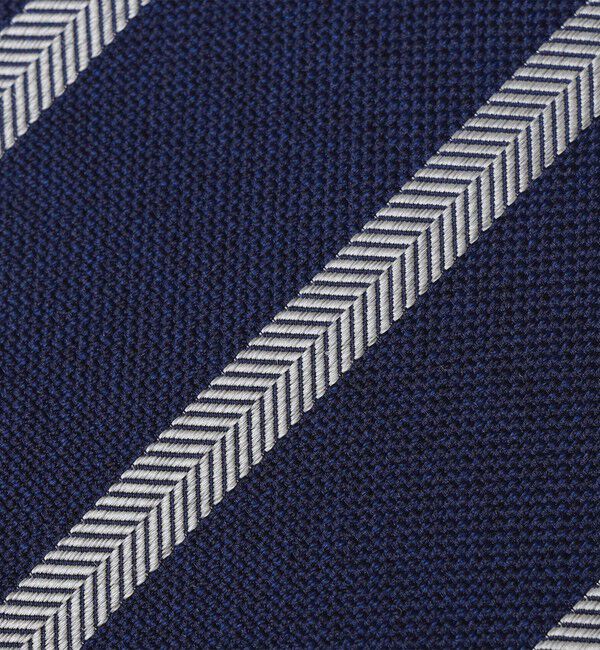 SHIPS「SHIPS: シルク バスケット ヘリンボーン ストライプ ネクタイ」|ネクタイ・蝶ネクタイ|